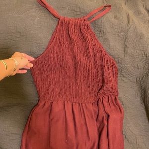 Universal Thread // Target Burgundy Maxi Dress w Ruched Halter Top